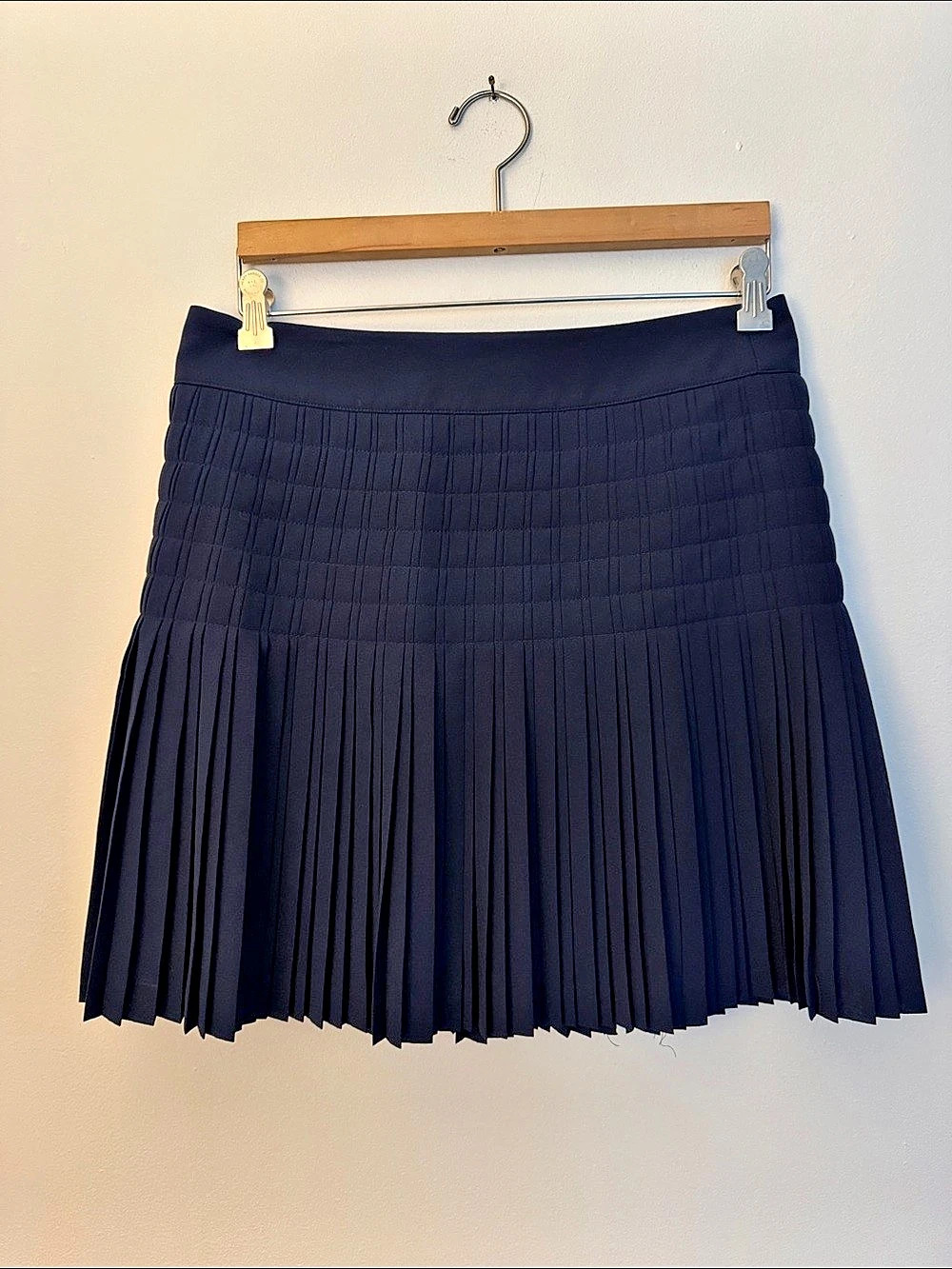 J.Crew Pleated Mini Skirt in Blue Size 6 Like New